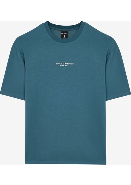 Graphic T-Shirt M Short Sleeve Erkek Petrol Tshirt S231094-405