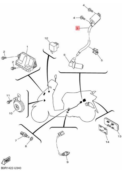 Nmax 125-155 (2015-2020) ve Delight 125(201-2020) Ateşleme Bobini 2TDH23100000 (2021-2024) modelleri