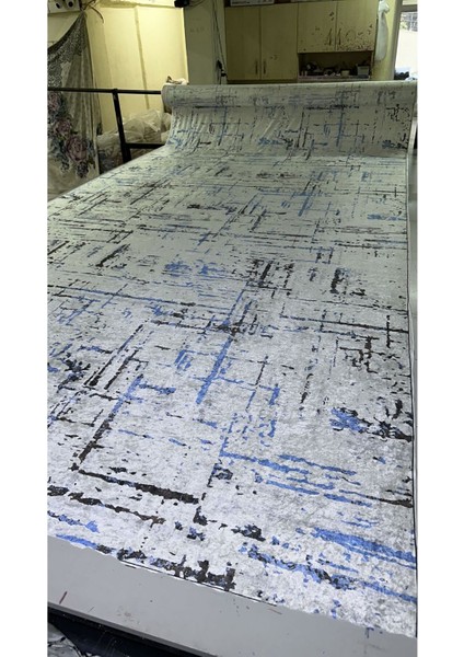 Yeni Geometrik Model Mavi Çizgili