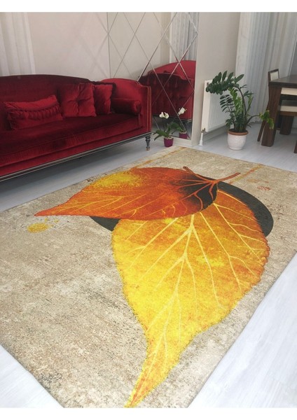 Yeni Desen 3D Yaprak Model Kadife Halı Örtüsü