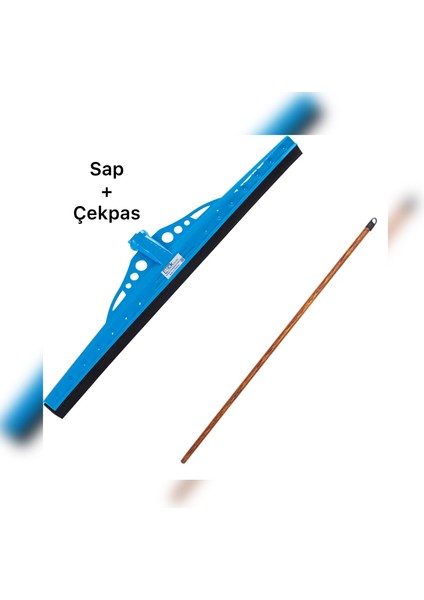 Mckplus Yer Çekpas Çekçek 40CM + 120 cm Ahşap Sap ( Set )