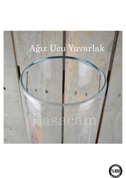 Denizli El Imalati 19 cm x 19 cm - Akvaryum El Işciliği Silindir Vazo Cam PS19