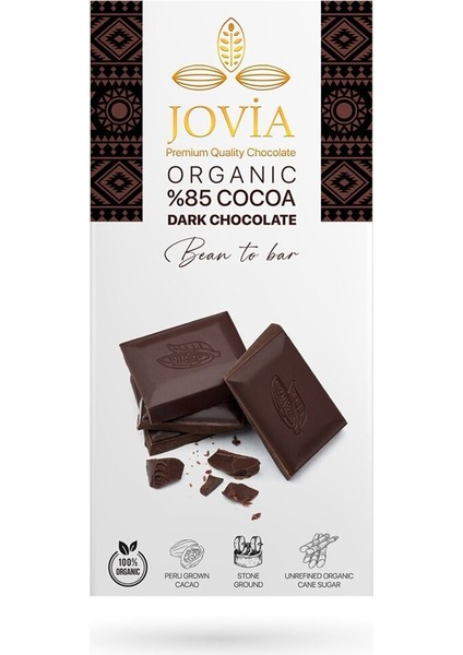 Organik %85 Cocoa Dark Çikolata 85 gr