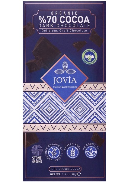 Organik %70 Bitter Çikolata 40 gr