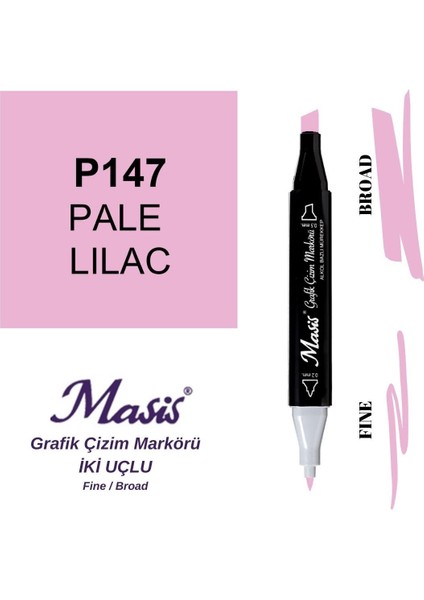 Twin Çift Uçlu Marker Kalemi 147 Pale Lilac