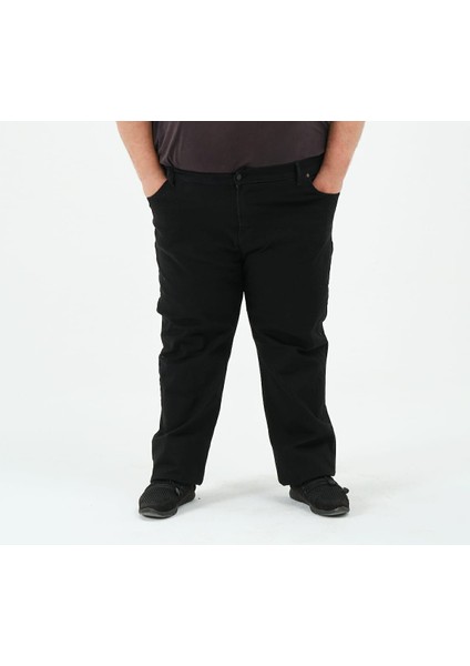 Büyük Beden Erkek Kot Patolon Likralı Battal Siyah 501 fırsatları