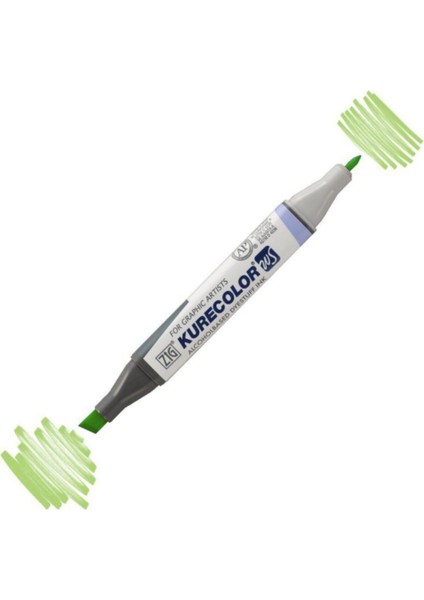 Kurecolor Twin S Marker KC3000 Çift Uçlu gr afik Markörü No : 502 Pale Green