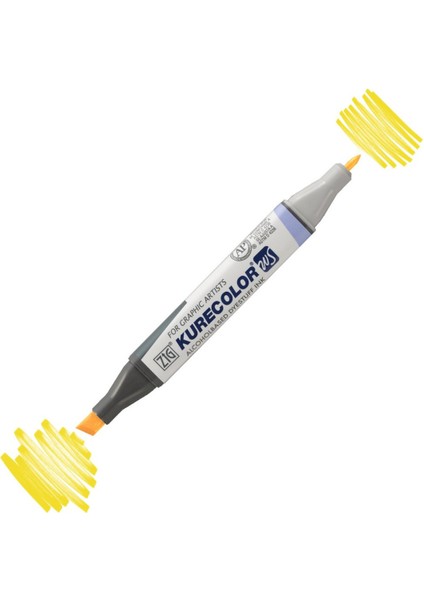 Kurecolor KC3000 Twin S Marker Kalem 104 Mid Yellow