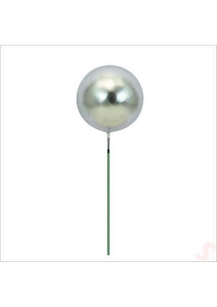 Çubuklu Süsleme Topu, 3cm x 8 Adet - Gümüş modelleri