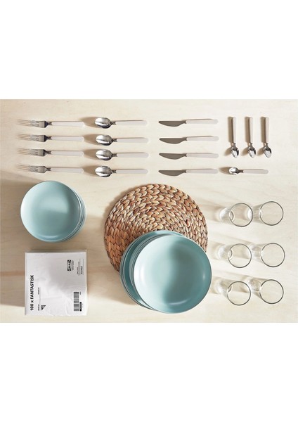 Ikea Amerikan Servis, Su Sümbülü, T37 cm Tabak Altlığı Soare