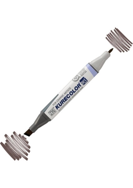 Kurecolor Twin S Marker KC3000 Çift Uçlu gr afik Markörü No : 767 Dark Brown