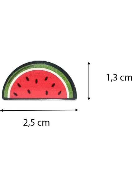 Filistin Karpuz Dilimi Simgeli 1 Paket 6'lı Yaka Rozeti