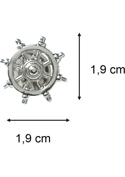 Gemi Dümeni Metal Yaka Rozeti 1 Adet