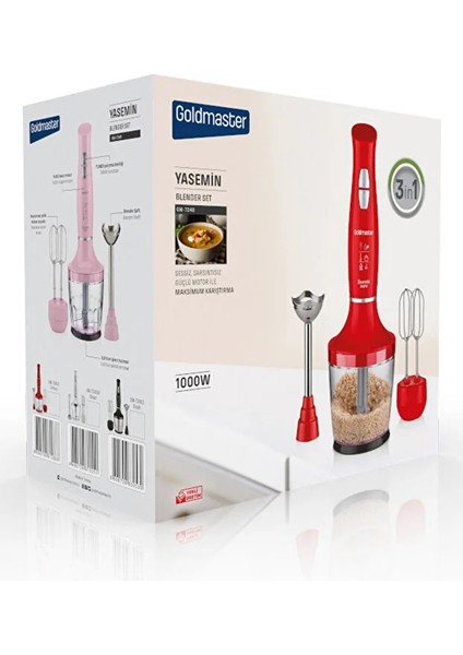 Gm-7240K 1000 Watt Yasemin Blender Seti