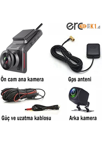 K1.d Uzaktan Canlı İzlemeli Sim Kartlı Gece Görüşlü FHD 1080p 4G Gps Takipli Araç Güvenlik Kamerası