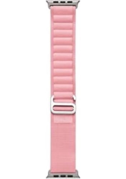 Apple Watch 42 mm / 44MM / 45MM/ 49 mm (Seriler /se/ultra ile Uyumlu) Alpine Bant Kordon Pembe fiyatları