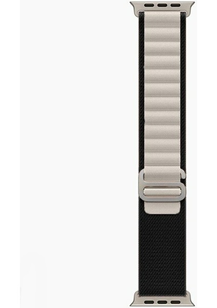 Apple Watch 42 mm / 44MM / 45MM/ 49 mm (Seriler /se/ultra ile Uyumlu) Alpine Bant Kordon Siyah Beyaz fiyatları