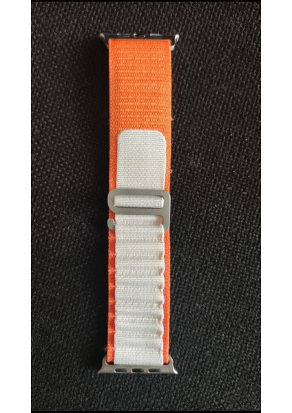 Apple Watch 42 mm / 44MM / 45MM/ 49 mm (Seriler /se/ultra ile Uyumlu) Alpine Bant Kordon Turuncu Bej fiyatları