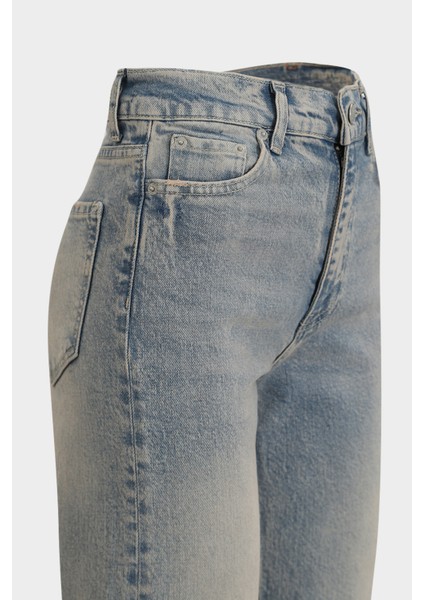 AÇELYAOKCU High Waist Kar Yıkama Flare Likralı Kadın Jean Pantolon modelleri