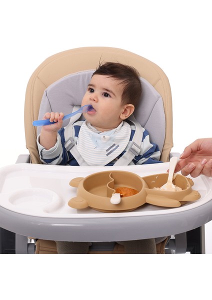 Baby Plus Ayı Tabak Seti - Kahverengi