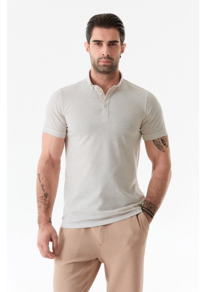 Basic Polo Yaka Slim Fit Tişört