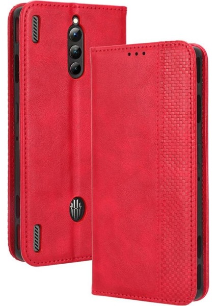 Zte Nubia Kırmızı Sihirli 8 Pro/pro Artı Manyetik Kapatma Cüzdan Pu (Yurt Dışından)