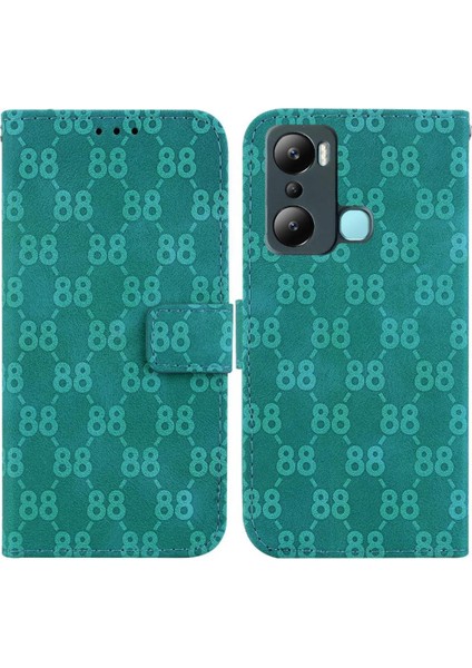 Infinix Sıcak 20I Cüzdan Kapak Için Telefon Kılıfı Çift 8 Kabartmalı Kart Tutucu (Yurt Dışından)