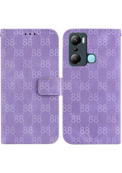 Infinix Sıcak 20I Cüzdan Kapak Için Telefon Kılıfı Çift 8 Kabartmalı Kart Tutucu (Yurt Dışından)