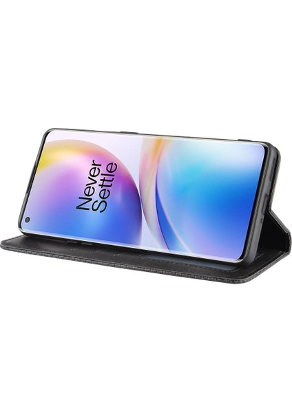 BDT Boutique Oneplus 8 Için Kılıf Pro 5g Manyetik Kapatma Cüzdan Pu Deri (Yurt Dışından)