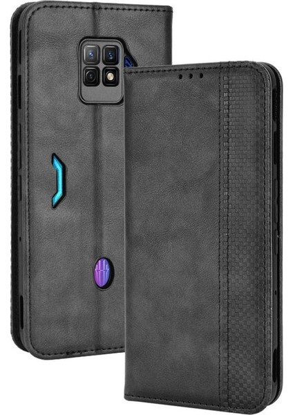 Zte Nubia Kırmızı Sihirli 7 Pro Pu Deri Cüzdan Manyetik Kapatma (Yurt Dışından)