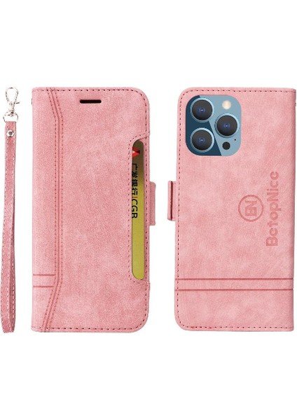 Iphone 15 Için Kılıf Pro Max Cüzdan Kapak Çevirin Kart Yuvaları Tpu Deri (Yurt Dışından)