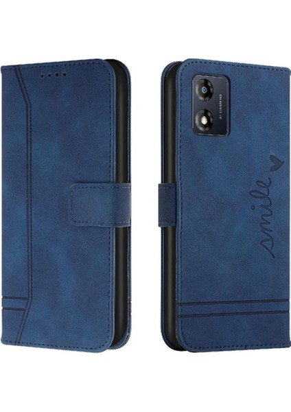 Motorola Moto E13 Pu Deri Manyetik Kapatma Flip Folio Için Telefon Kılıfı (Yurt Dışından)