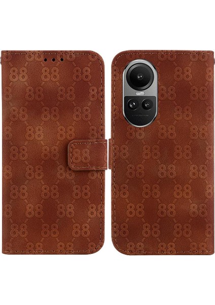 Oppo Phone 10 Pro 5g Için Telefon Kılıfı Kart Tutucu Kickstand Çift 8 Kabartmalı (Yurt Dışından)