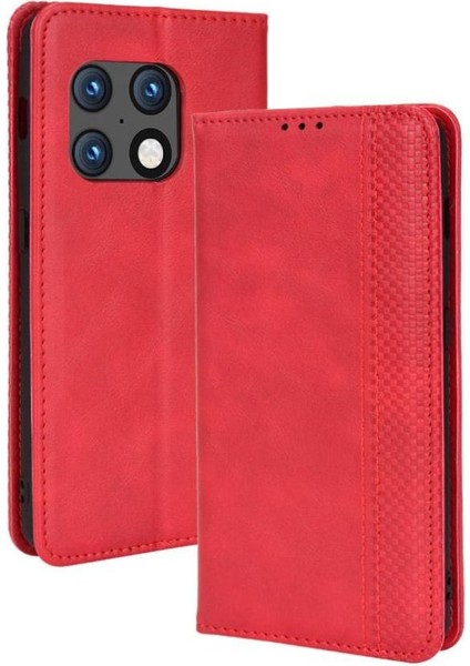 Oneplus 10 Için Kılıf Pro 5g Cüzdan Manyetik Kapatma Pu Deri (Yurt Dışından)