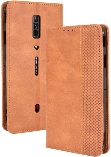 Zte Nubia Kırmızı Sihirli 6/6 Pro Cüzdan Pu Deri Manyetik Kapatma (Yurt Dışından)