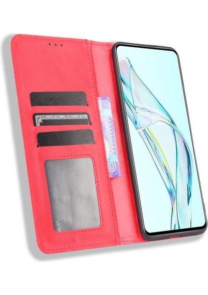 Zte Axon 30 5g Manyetik Kapatma Cüzdan Pu Deri Kılıf (Yurt Dışından)
