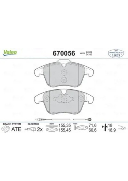 Dısk Fren Balata On Peugeot 407 2.0d 04>10/508 1.6 10>/cıtroen C5 1.6/1.8/2.0/1.6d/2.0d 008>