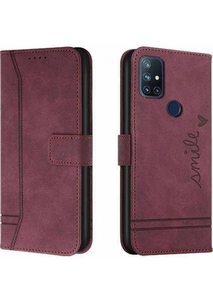 Oneplus Nord N10 5g Manyetik Kapatma El Kayışı Kart Yuvaları Için Telefon Kılıfı (Yurt Dışından)