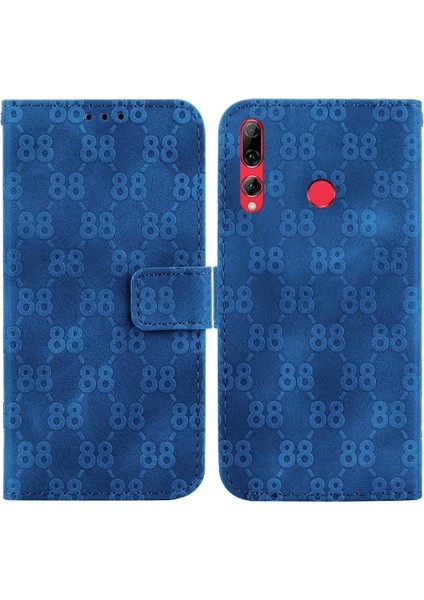 Telefon Kılıfı Için Huawei P Akıllı Z Pu Deri Kickstand Çift 8 Kabartmalı (Yurt Dışından)