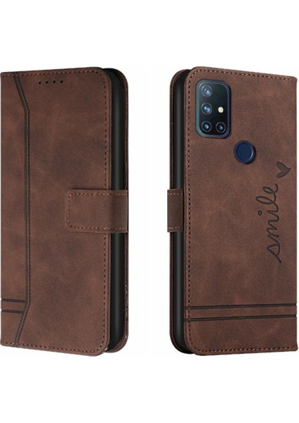 Oneplus Nord N10 5g Manyetik Kapatma El Kayışı Kart Yuvaları Için Telefon Kılıfı (Yurt Dışından)