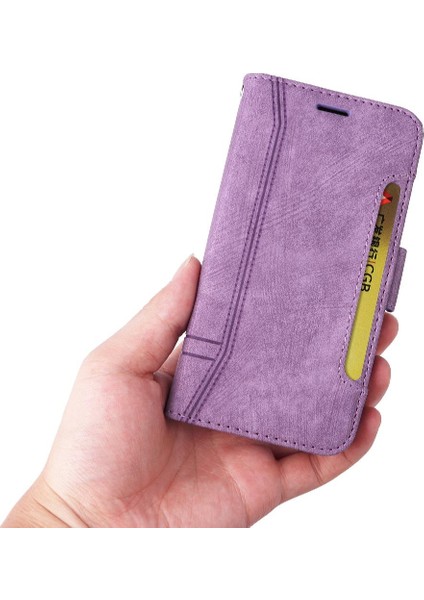 Iphone 12 Için Kılıf Pro Max Kart Yuvaları Cüzdan Kapak Çevirin Tpu Deri (Yurt Dışından)