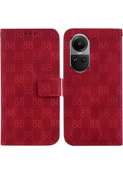 Oppo Phone 10 Pro 5g Için Telefon Kılıfı Kart Tutucu Kickstand Çift 8 Kabartmalı (Yurt Dışından)