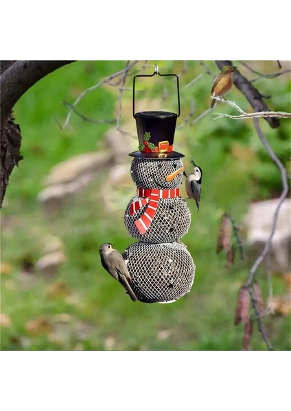 Siyah Stil Yabani Kuş Besleyici Kardan Adam Metal Mesh Kuş Besleyici Dış Bahçe Dekorasyonu Için Asılı cm (Yurt Dışından) modelleri