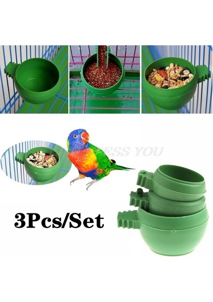 3 Adet Tarzı Et Mini Kuş Papağan Maması Su Kase Besleyici Plastik Güvercinler Kuş Kafesi Kum Bardak Besleme Tutucu Kuş Besleyici (Yurt Dışından) fiyatları