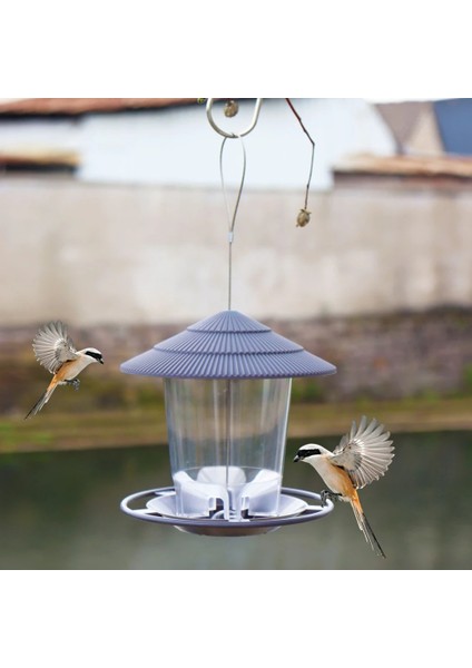 02 Gri Stil 16.5X16.5X18CM Yeni Su Geçirmez Gazebo Asılı Yabani Kuş Besleyici Açık Konteyner Asmak Halatlı Besleme Ev Tipi Kuş Besleyici Açık Dekor (Yurt Dışından) fiyatları