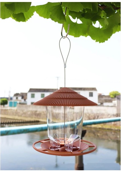 02 Gri Stil 16.5X16.5X18CM Yeni Su Geçirmez Gazebo Asılı Yabani Kuş Besleyici Açık Konteyner Asmak Halatlı Besleme Ev Tipi Kuş Besleyici Açık Dekor (Yurt Dışından) modelleri