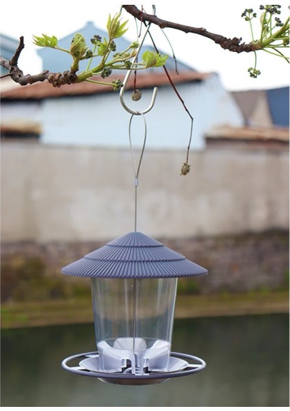 02 Gri Stil 16.5X16.5X18CM Yeni Su Geçirmez Gazebo Asılı Yabani Kuş Besleyici Açık Konteyner Asmak Halatlı Besleme Ev Tipi Kuş Besleyici Açık Dekor (Yurt Dışından) indirimleri