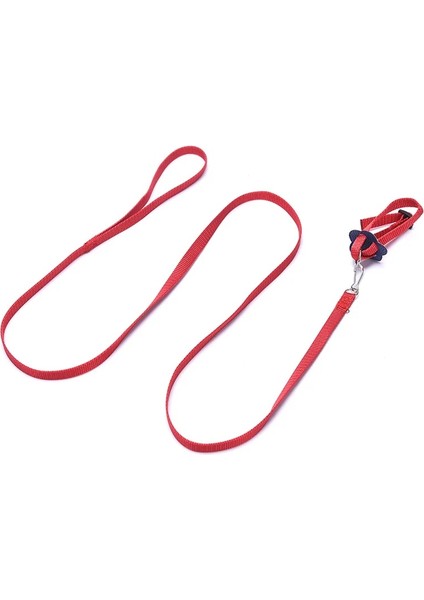 Kırmızı Stil Açık Ayarlanabilir Papağan Kuş Koşum Tasma Isırma Önleyici Eğitim Halatı Uçan Koşum Tasma Hamster Kaplumbağa Kertenkele Çekiş Halatı (Yurt Dışından)
