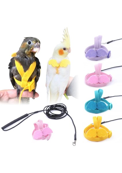 No.1 Tarzı S Beden 1 Parça Papağan Kuş Koşum Tasma Seti Ayarlanabilir Papağanlar Açık Uçan Halat Anti-Bite Eğitim Koşum Papağan Küçük Kuş (Yurt Dışından)