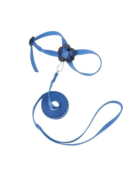 Mavi Stil Pet Kuş Koşum ve Tasma Ayarlanabilir Papağan Kuş Koşum Tasma Pet Anti Bite Eğitim Halatı Yumuşak Taşınabilir Pet Oyuncaklar (Yurt Dışından)